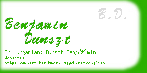 benjamin dunszt business card